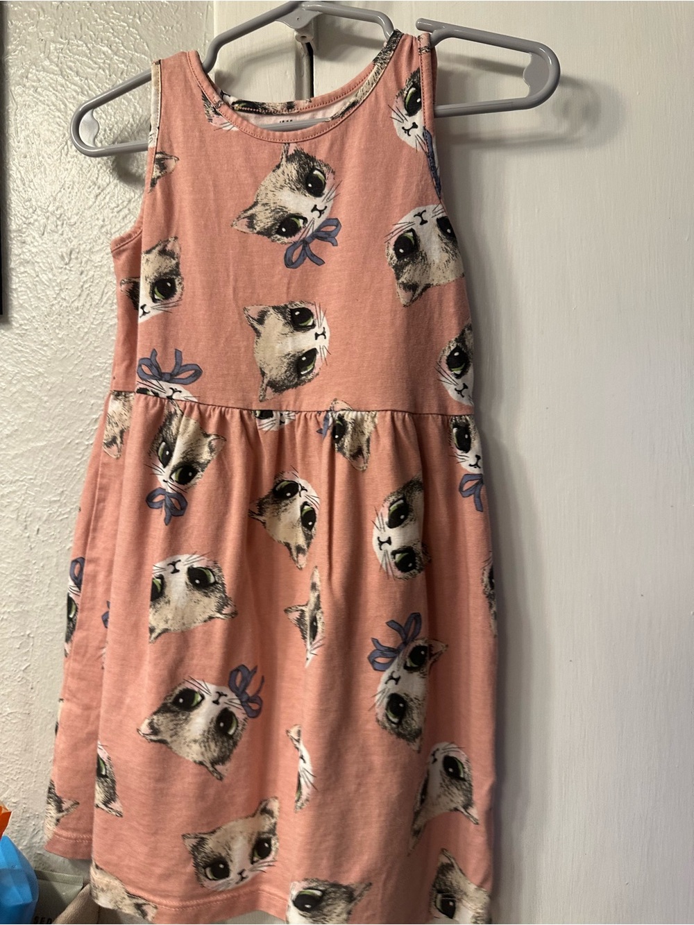H&M Pink Cat Face Sleeveless Casual Dress